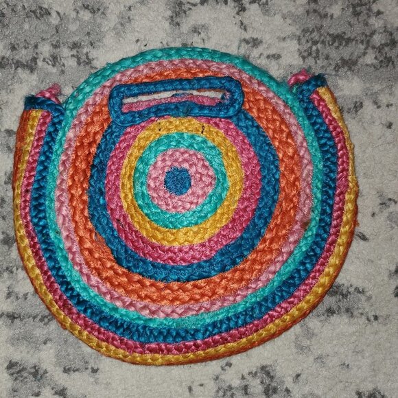 Forever 21 Colorful Straw Shoulder or Hand Bag || Like New! - Picture 2 of 7